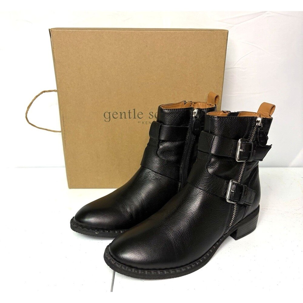 Gentle Souls by Kenneth Cole Brena Moto 2 Bootie Women’s Black Size 9 M New